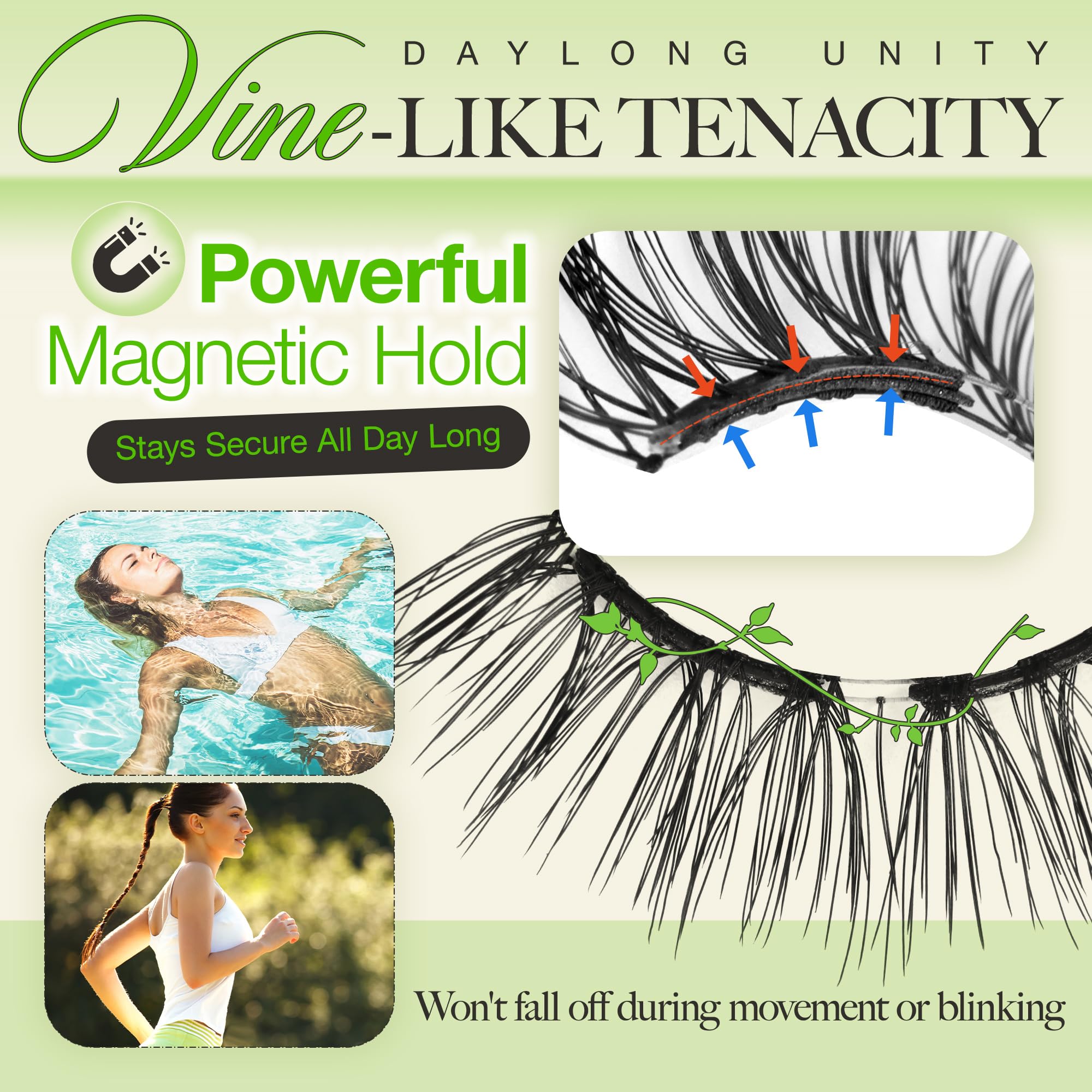 LASHVIEW Upgrade Magnetic Eyelashes - Natural Look, Reusable, No Glue
