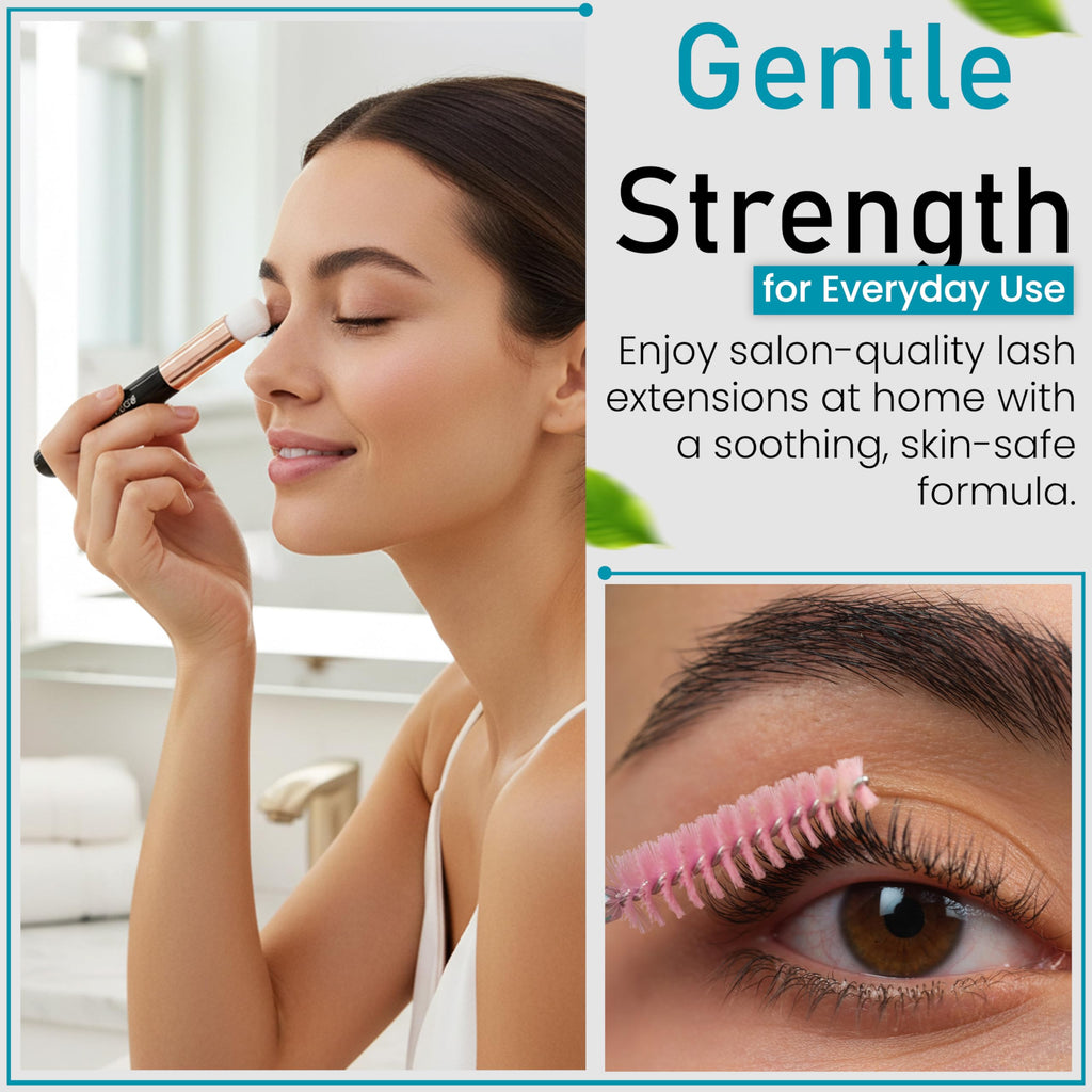 Lasting Lashes Eyelash Extension Shampoo | Eyelash Extension Cleanser with Brush and 12 Spoolies | Safe and Gentle Wash for Extensions and Natural Lashes | 1.7 fl oz 50ml Lash Shampoo