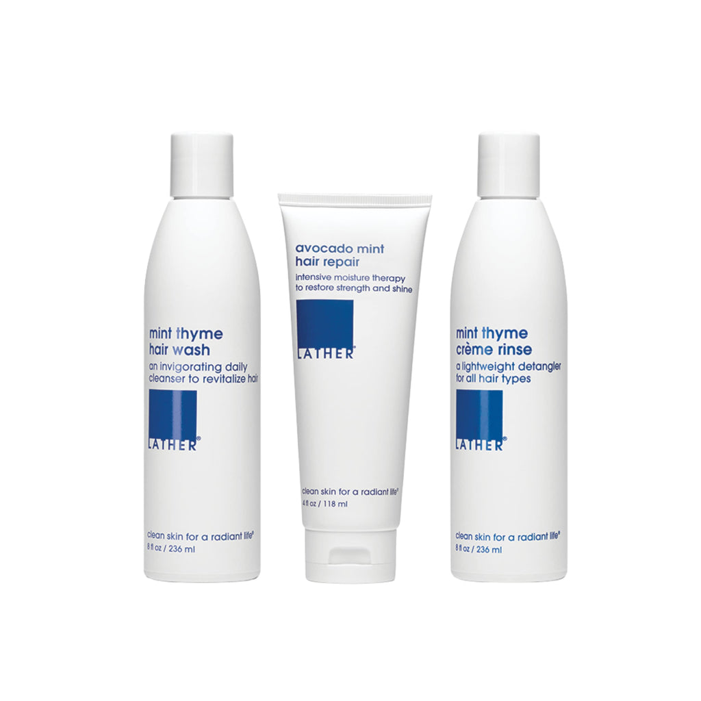 LATHER Appoint-Mint: Gentle Daily Shampoo, Detangler & Leave-In Mask – Sulfate-Free for All Hair Types