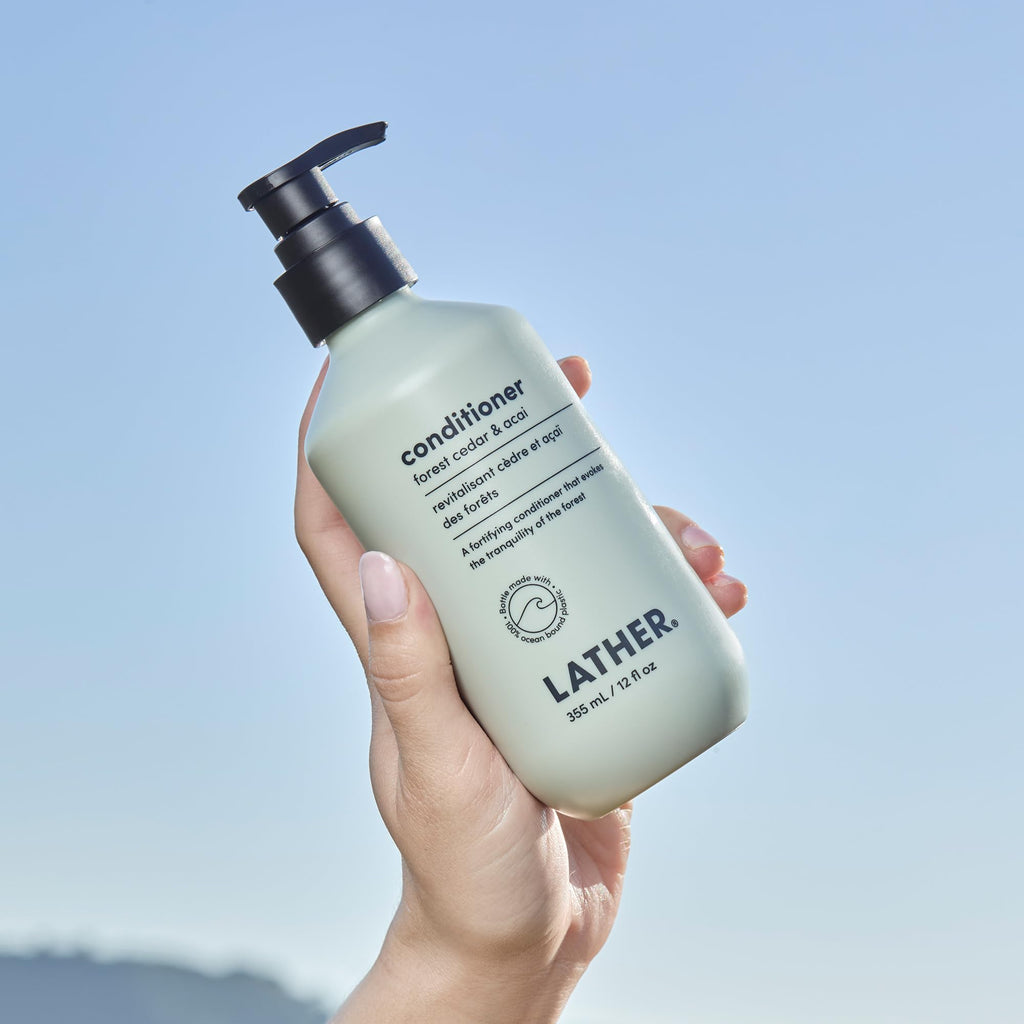 LATHER Forest Cedar & Acai Conditioner | Hydrating & Strengthening Hair Care | Paraben & Sulfate-Free | 12 oz