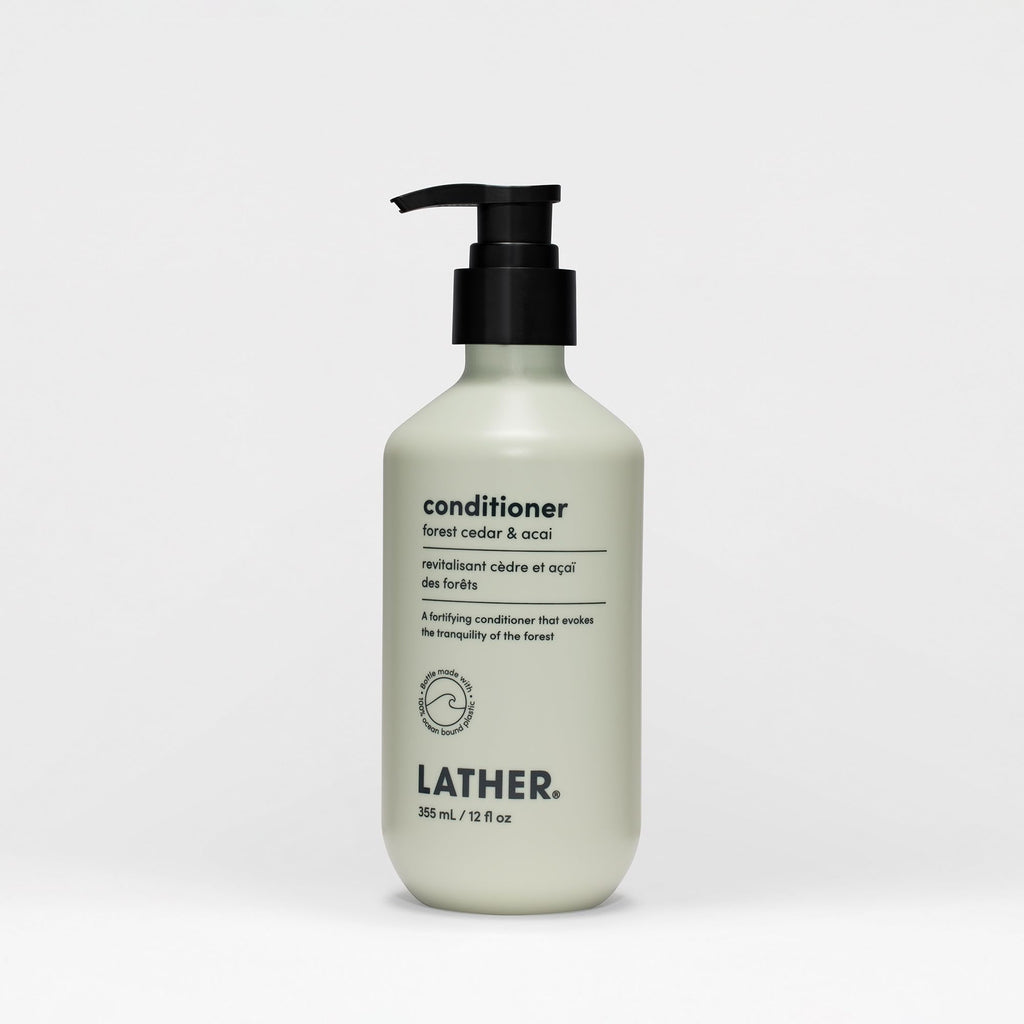 LATHER Forest Cedar & Acai Conditioner | Hydrating & Strengthening Hair Care | Paraben & Sulfate-Free | 12 oz