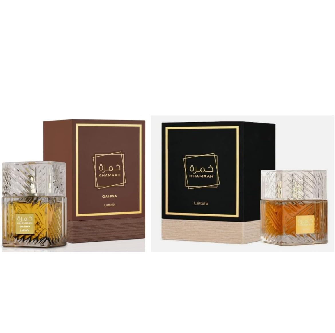 Lattafa Khamrah & Khamrah Qahwa EDP Set – Unisex 3.4 oz | Long-Lasting Arabic Fragrance