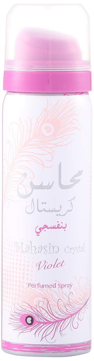 Lattafa Mahasin Crystal Violet 2-Piece Set for Women – 3.4 oz EDP + 1.7 oz Deodorant
