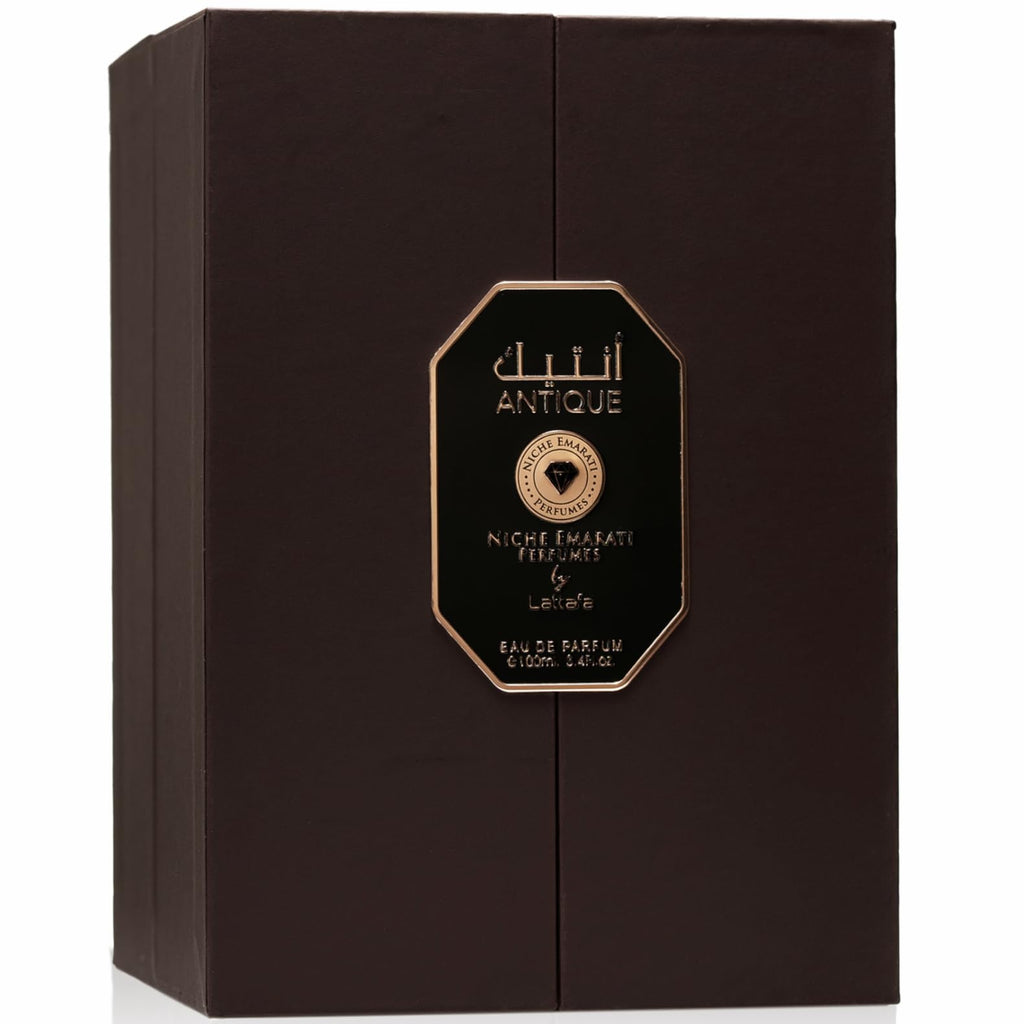 Lattafa Niche Emarati Antique Eau de Parfum – 100 ml (3.4 oz) – Gourmand, Woody, Floral, Spicy