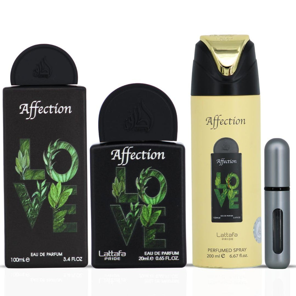 Lattafa Pride Affection 3-Piece Gift Set – Long-Lasting Unisex EDP & Perfumed Spray | Premium Gift Box