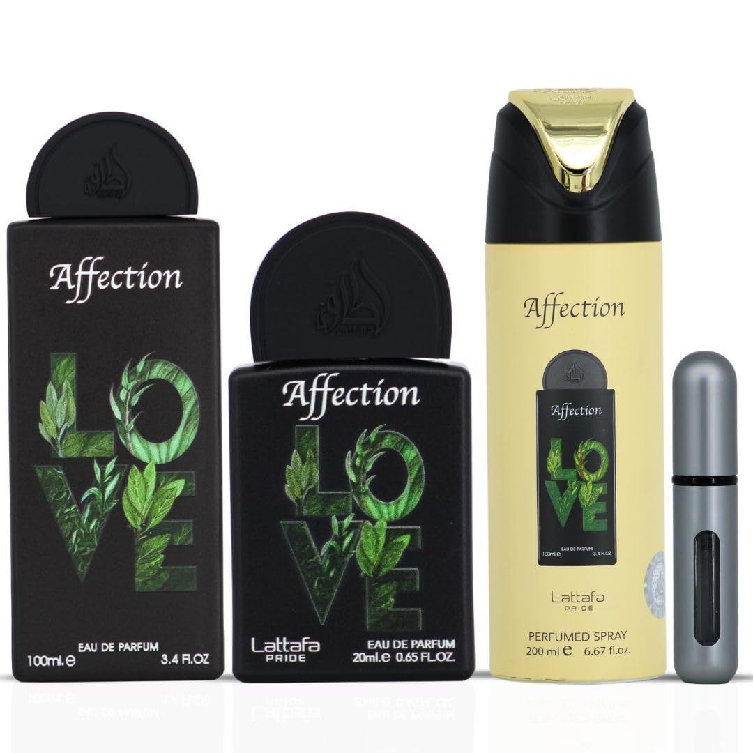 Lattafa Pride Affection 3-Piece Gift Set – Long-Lasting Unisex EDP & Perfumed Spray | Premium Gift Box