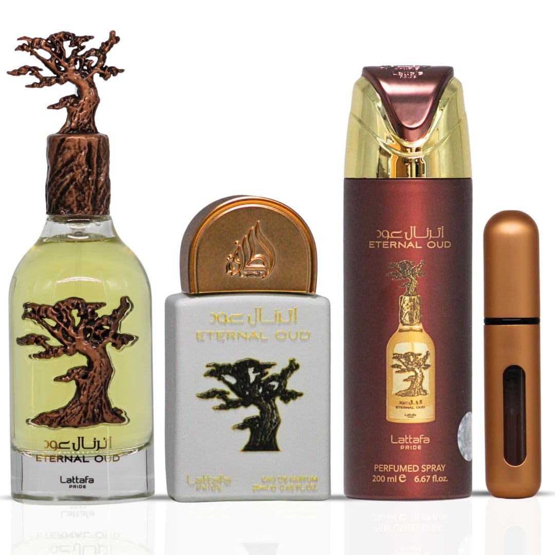 Lattafa Pride Eternal Oud 3-Piece Gift Set – Unisex Arabian Perfumes