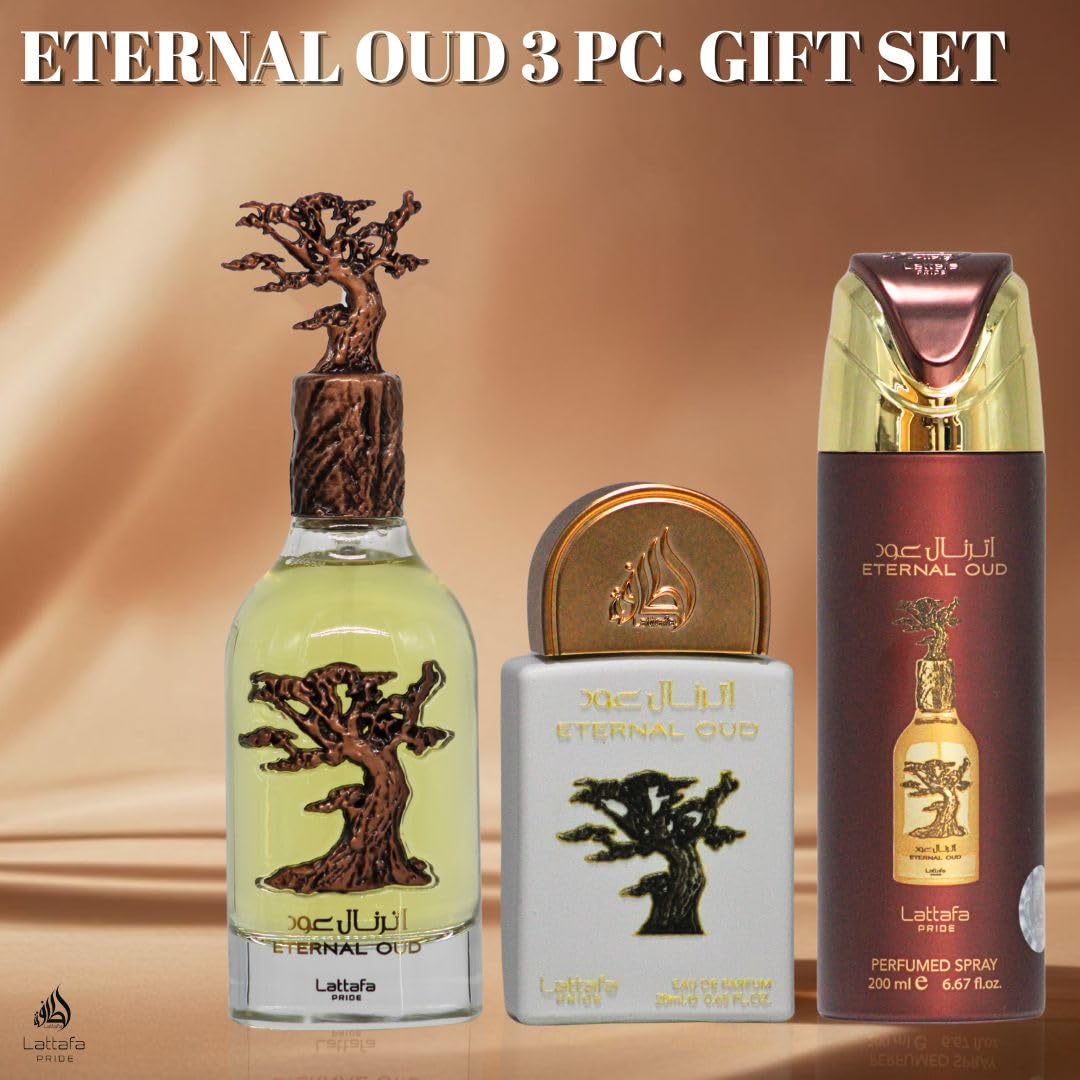 Lattafa Pride Eternal Oud 3-Piece Gift Set – Unisex Arabian Perfumes