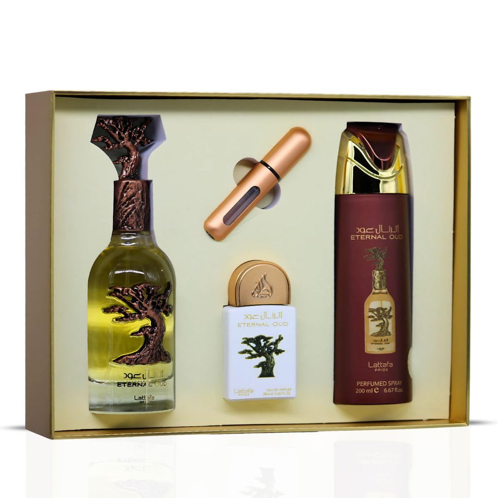 Lattafa Pride Eternal Oud 3-Piece Gift Set – Unisex Arabian Perfumes