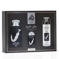 Lattafa Pride Ishq Al Shuyukh Silver 3-Piece Gift Set – Long Lasting Arabian Perfume for Men