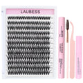 LAUBESS Lash Extension Kit 40D Clusters — DIY Waterproof Lashes Set