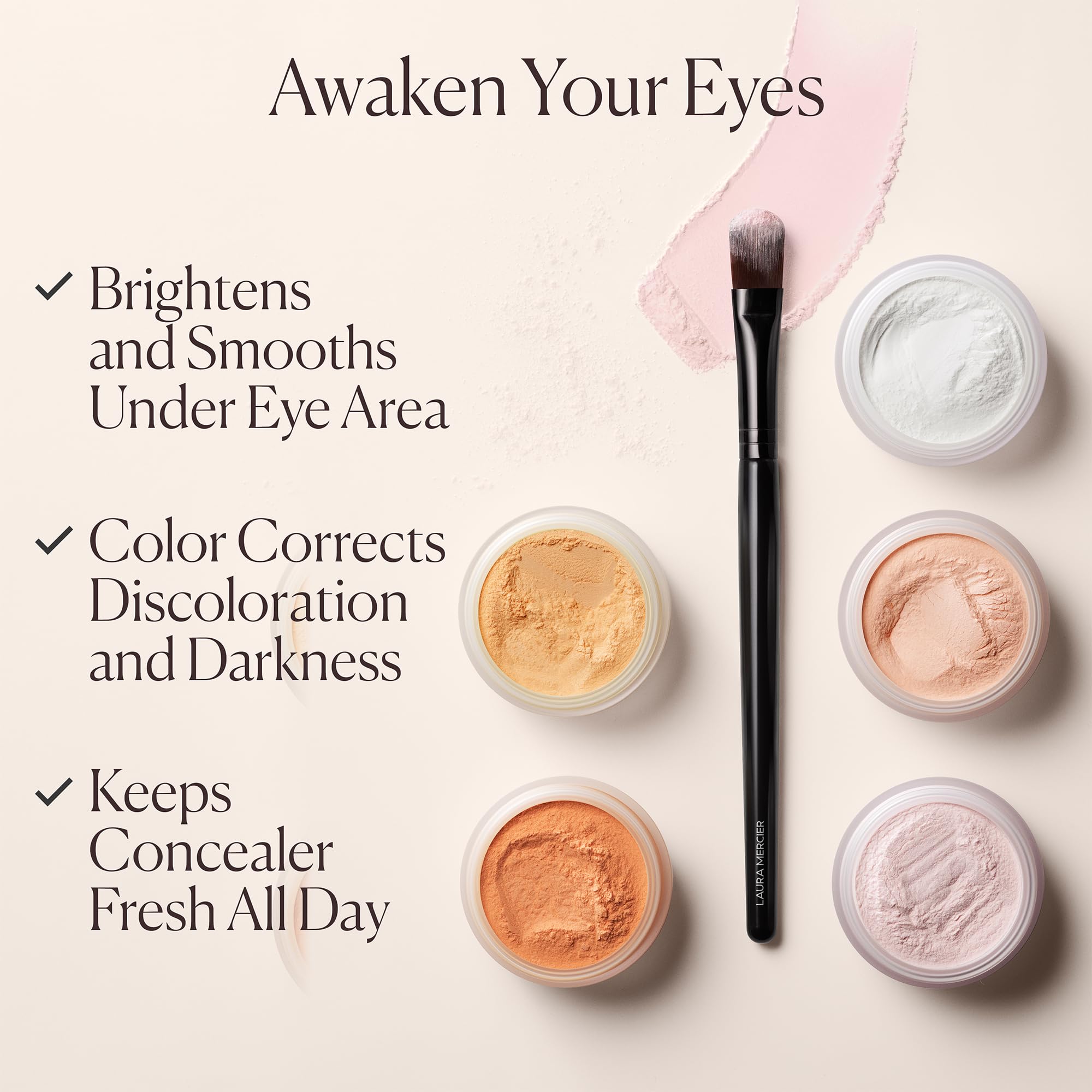Laura Mercier Secret Brightening Under-Eye Setting Powder — Peach & Pink Pigments
