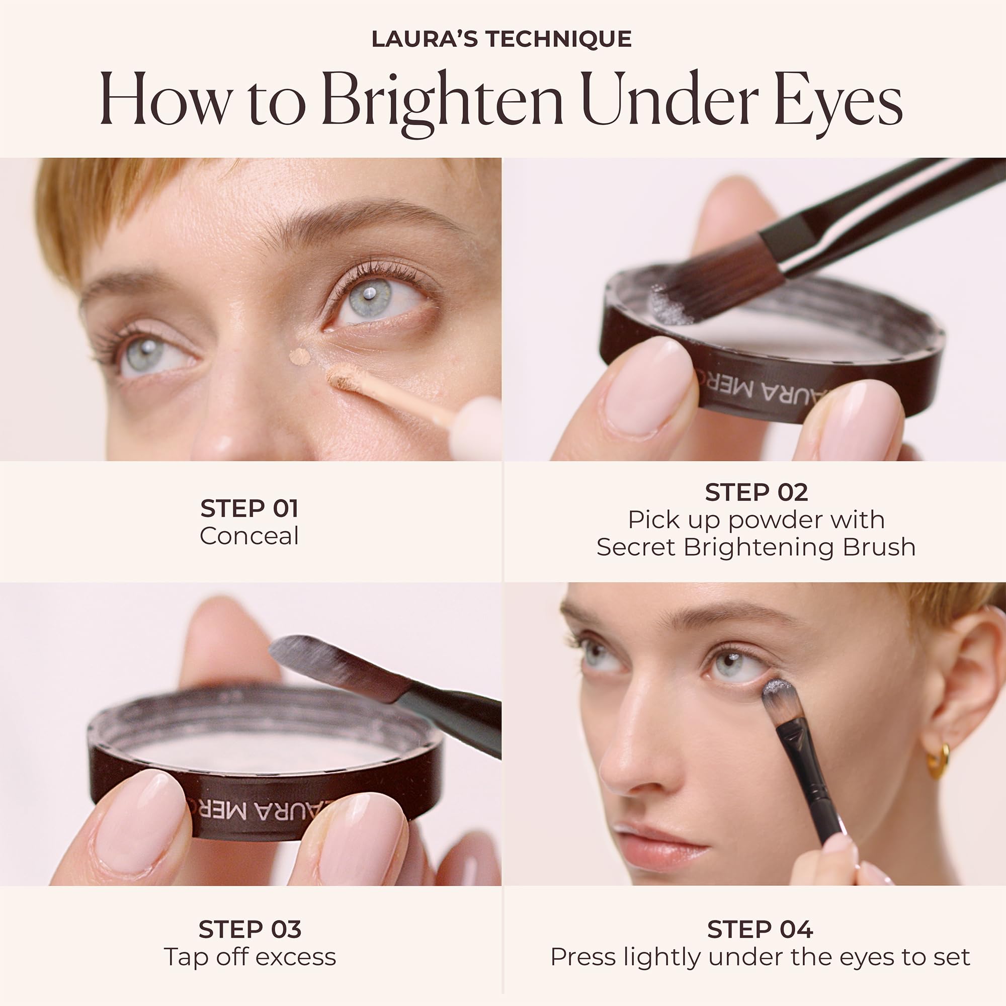 Laura Mercier Secret Brightening Under-Eye Setting Powder — Peach & Pink Pigments