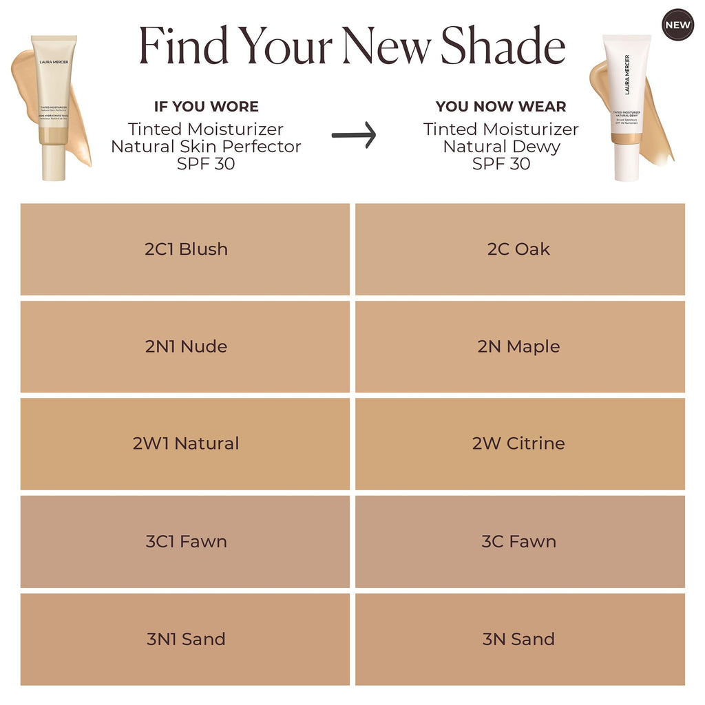 Laura Mercier Tinted Moisturizer Natural Dewy SPF 30 | 24HR Hydration & Buildable Sheer-to-Light Coverage