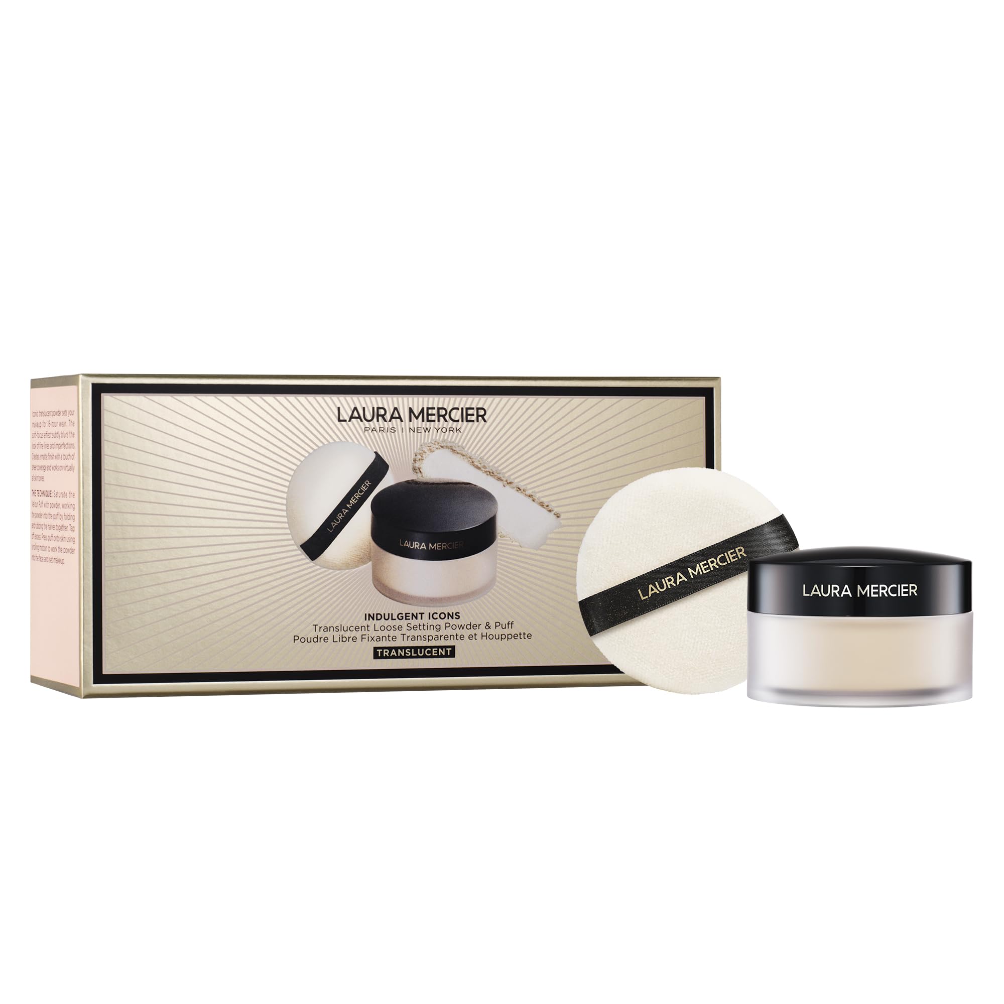 Laura Mercier Translucent Loose Setting Powder with Velour Puff | Soft Matte Finish, 16-Hour Wear