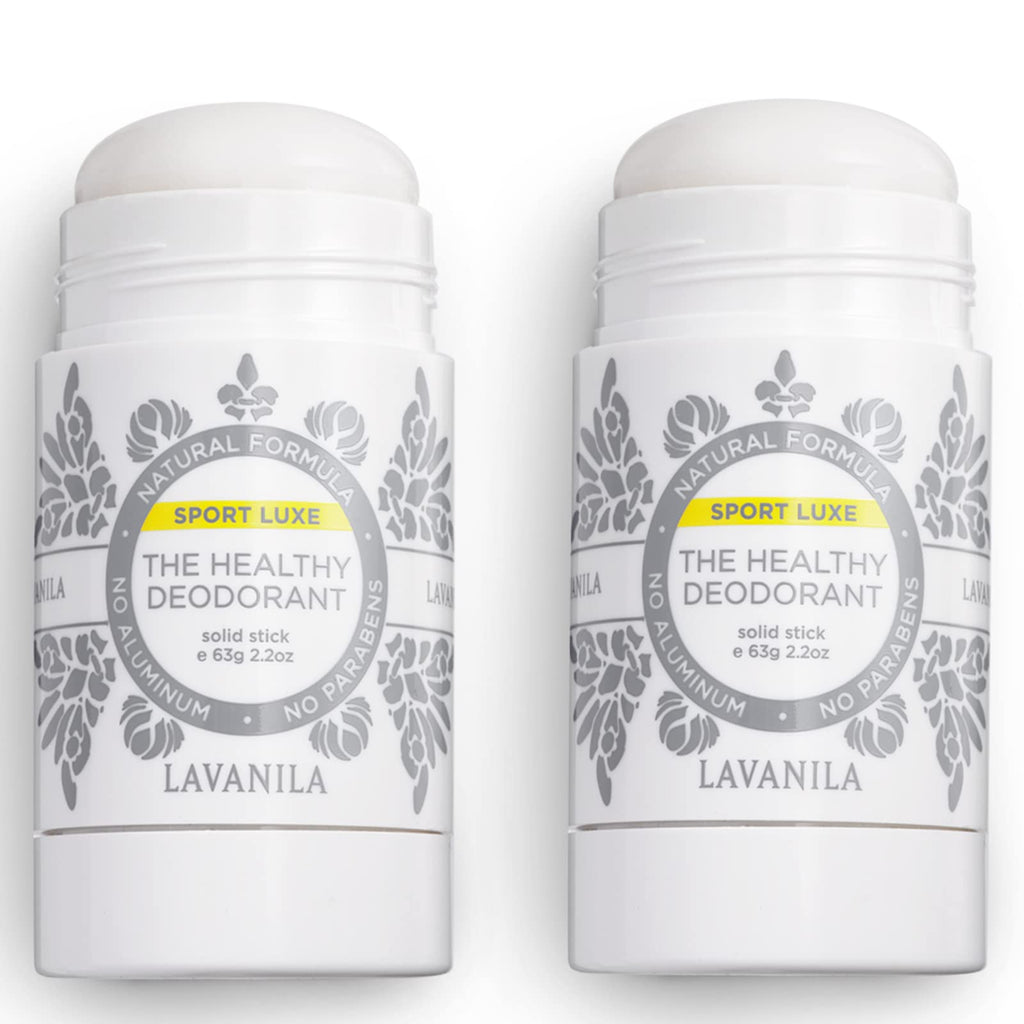 Lavanila Sport Luxe 2-Pack Aluminum-Free Deodorant for Men & Women – Vegan, Clean & Natural