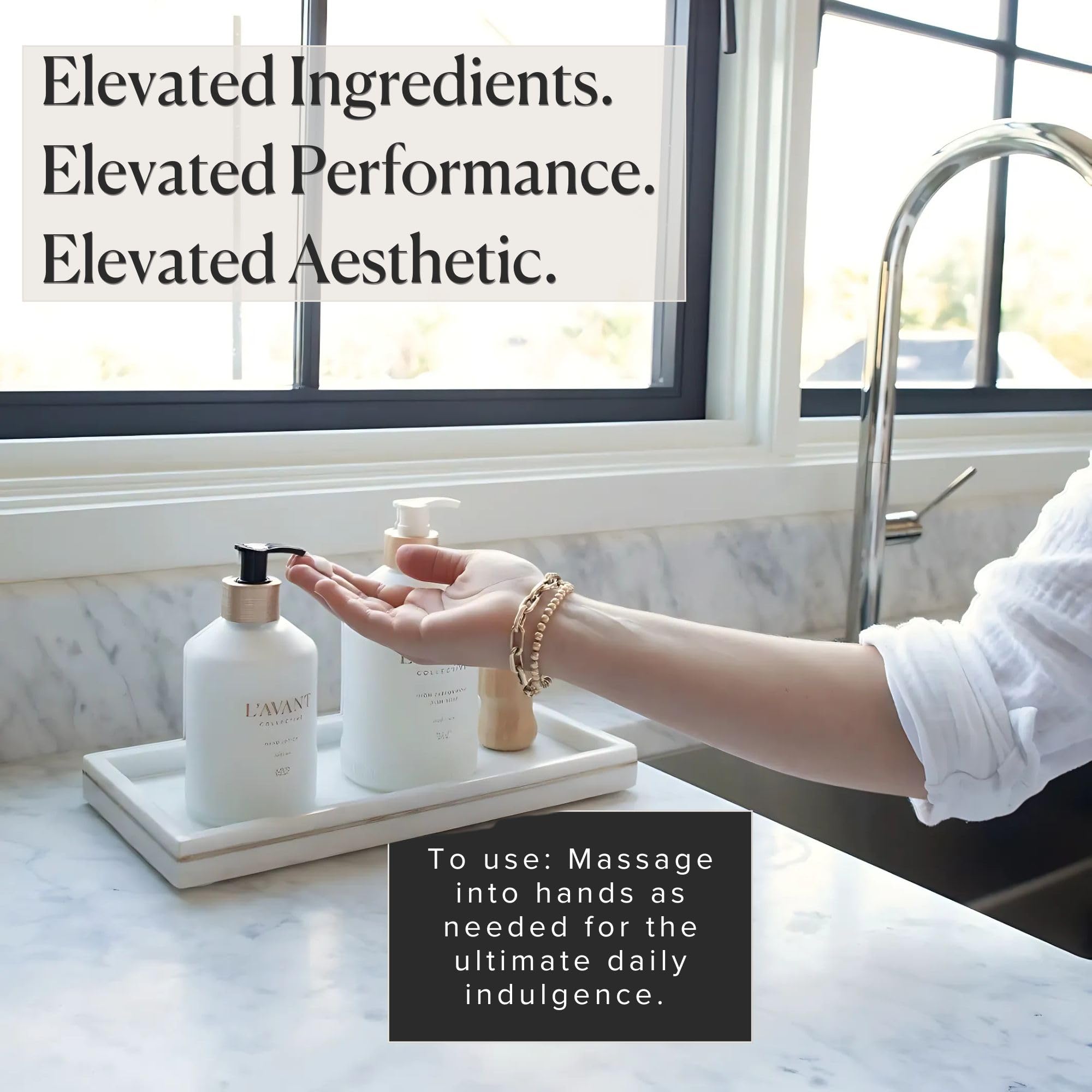 L'AVANT Collective Luxury Hand Lotion - Deep Hydration for Dry Hands, Nails & Cuticles (10 oz, Fresh Linen)