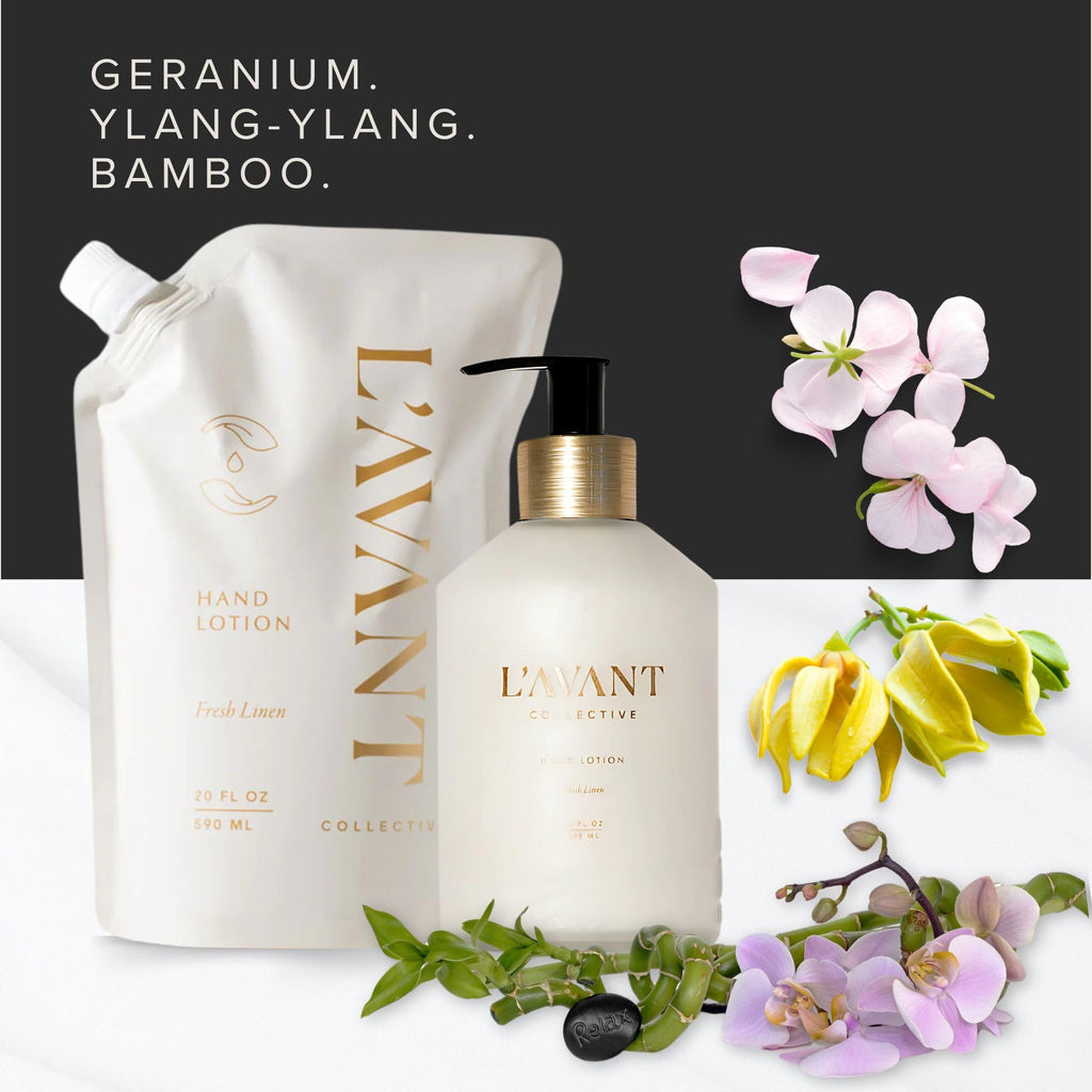 L'AVANT Collective Luxury Hand Lotion - Deep Hydration for Dry Hands, Nails & Cuticles (10 oz, Fresh Linen)