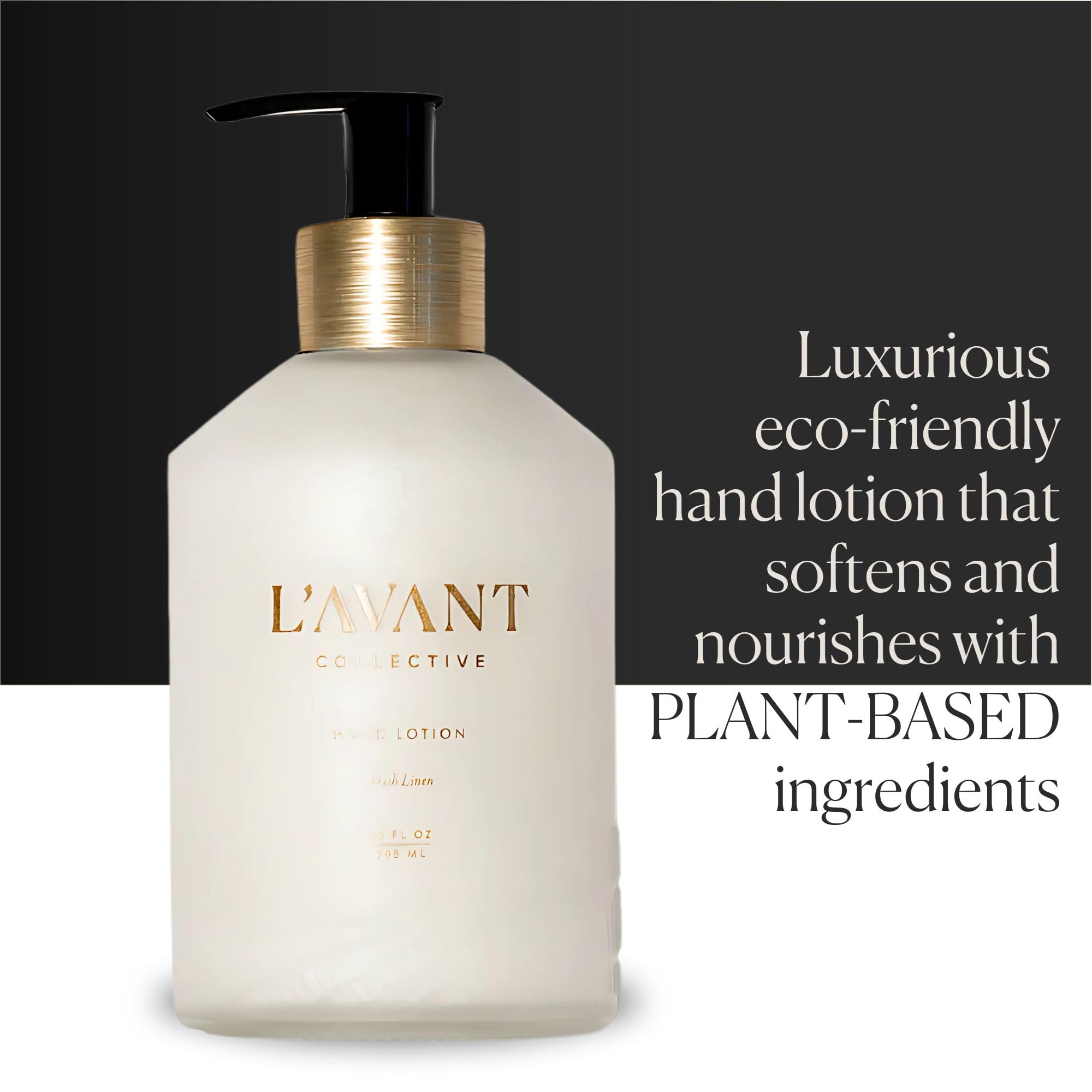 L'AVANT Collective Luxury Hand Lotion - Deep Hydration for Dry Hands, Nails & Cuticles (10 oz, Fresh Linen)