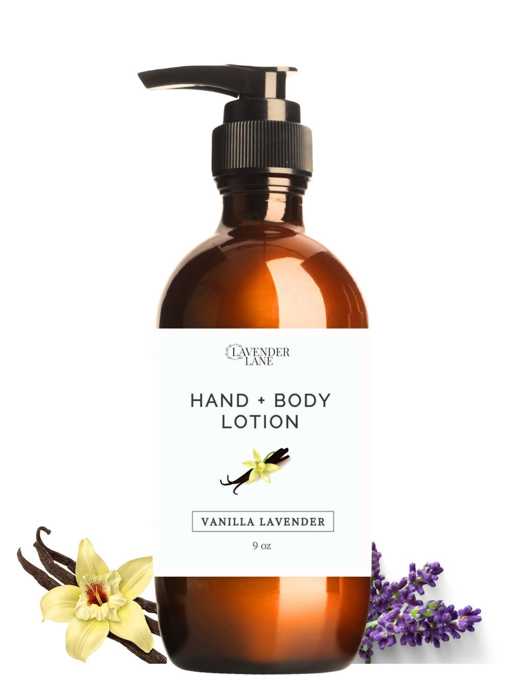Lavender Lane Vanilla Lavender Hand & Body Lotion – Goat's Milk, Lavender Essential Oil, USA Made