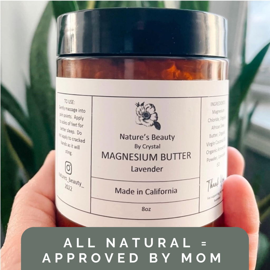 8oz Organic Lavender Magnesium Lotion – Handmade, All Natural, Vegan & Cruelty-Free, U.S.-Made