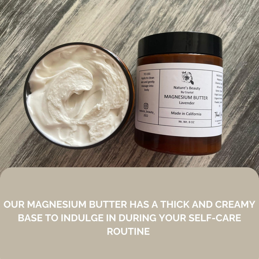 8oz Organic Lavender Magnesium Lotion – Handmade, All Natural, Vegan & Cruelty-Free, U.S.-Made