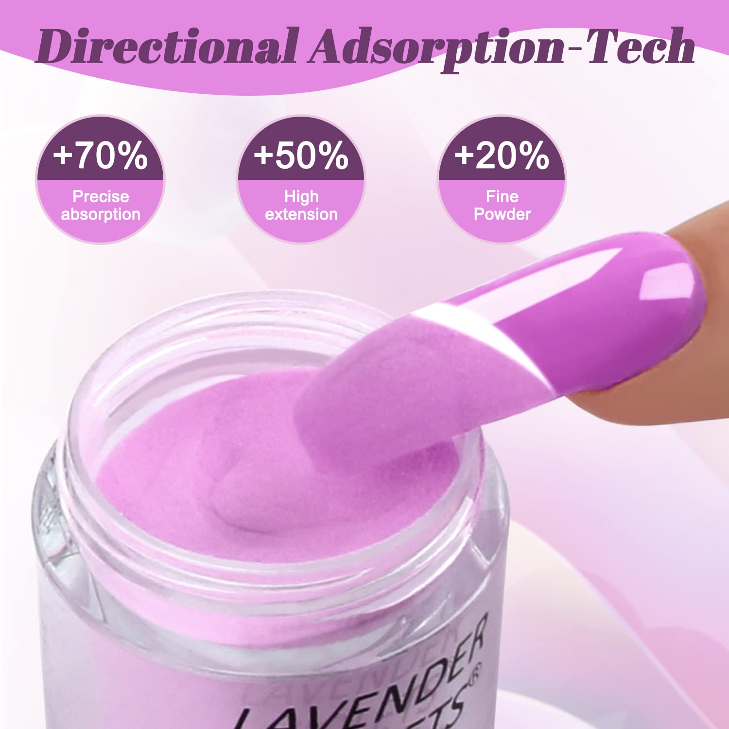 Lavender Violets 36 Colors Dip Powder Nail Kit – Quick Drying, No Lamp Needed, Home Salon M950