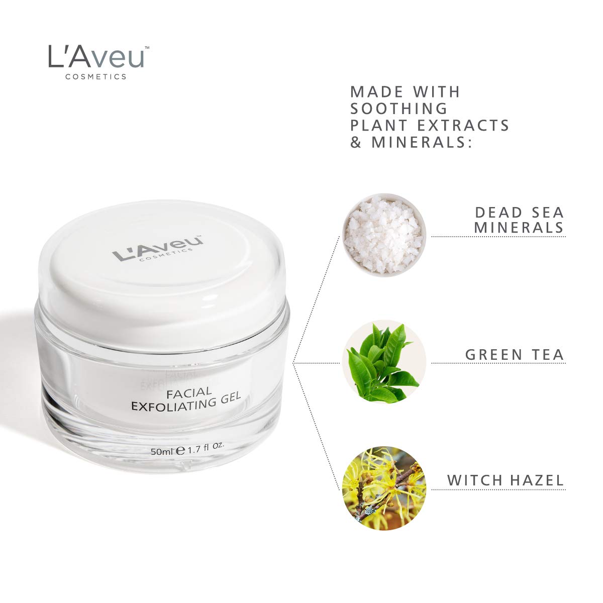 L'Aveu Facial Exfoliating Gel 50ml | Gentle, Hydrating Exfoliant by L'Aveu Cosmetics