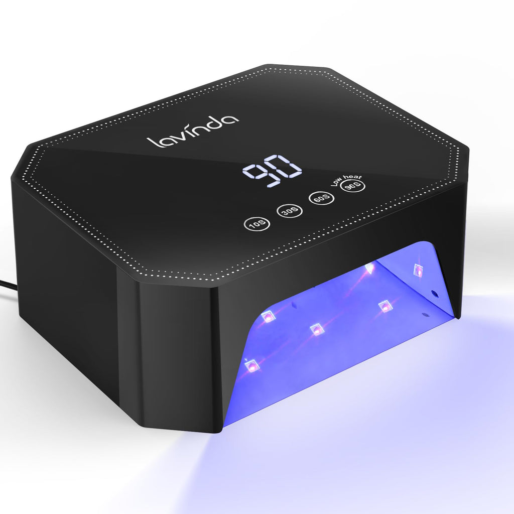 Lavinda 54W UV LED Nail Lamp – LCD Display, Auto Sensor, 4 Timers, Dual Wavelength