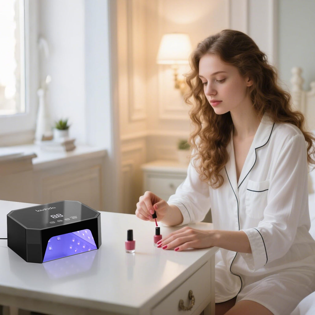 Lavinda 54W UV LED Nail Lamp – LCD Display, Auto Sensor, 4 Timers, Dual Wavelength