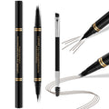 LAVONE Eyebrow Pen 2-in-1 Microblade – Waterproof, Ultra-Precise Brow Pencil (Medium Brown)