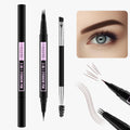 LAVONE Eyebrow Pencil 2-In-1 Waterproof Pen | 3-Tip Microblade for Natural, Fuller Brows – Dark Coffee