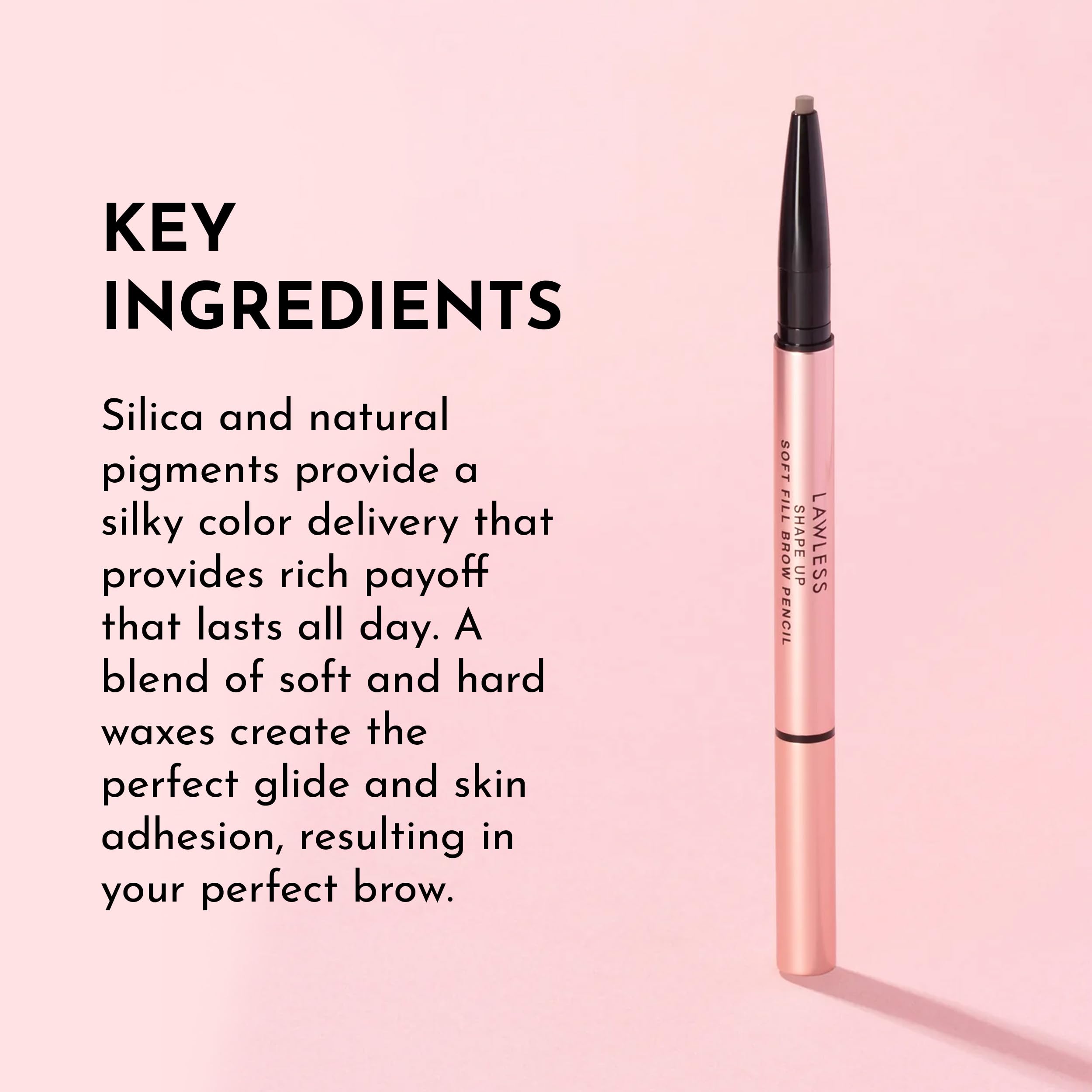 LAWLESS Shape Up Soft Fill Brow Pencil – Teddy Bear Brown, Long-Wear Natural Definition