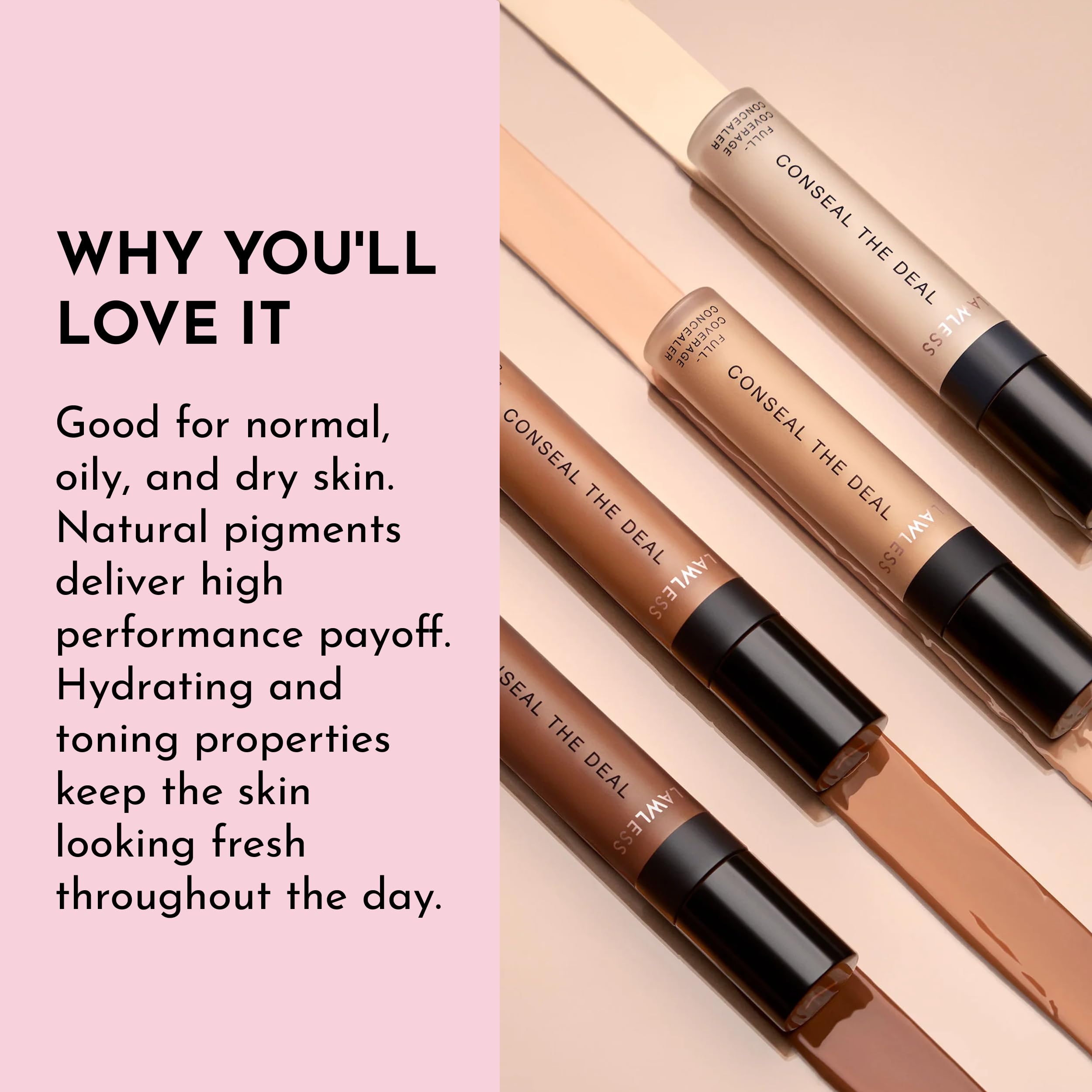LAWLESS Conseal The Deal Buttercream Concealer | Lightweight, Long-Wear + Antioxidants - 5 ml