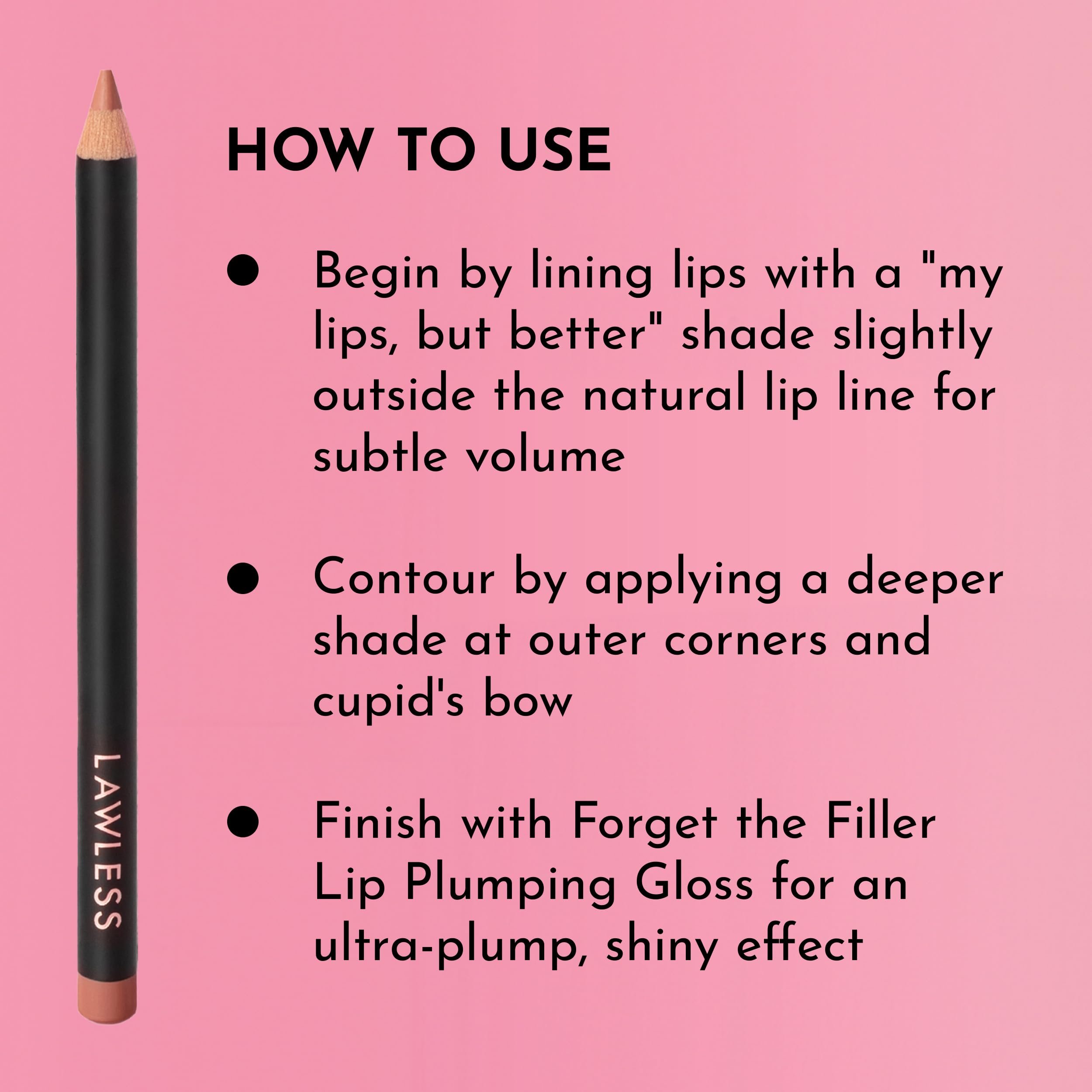 Lawless Forget The Filler Definer Liner Nude Honey | Precise Lip Definition
