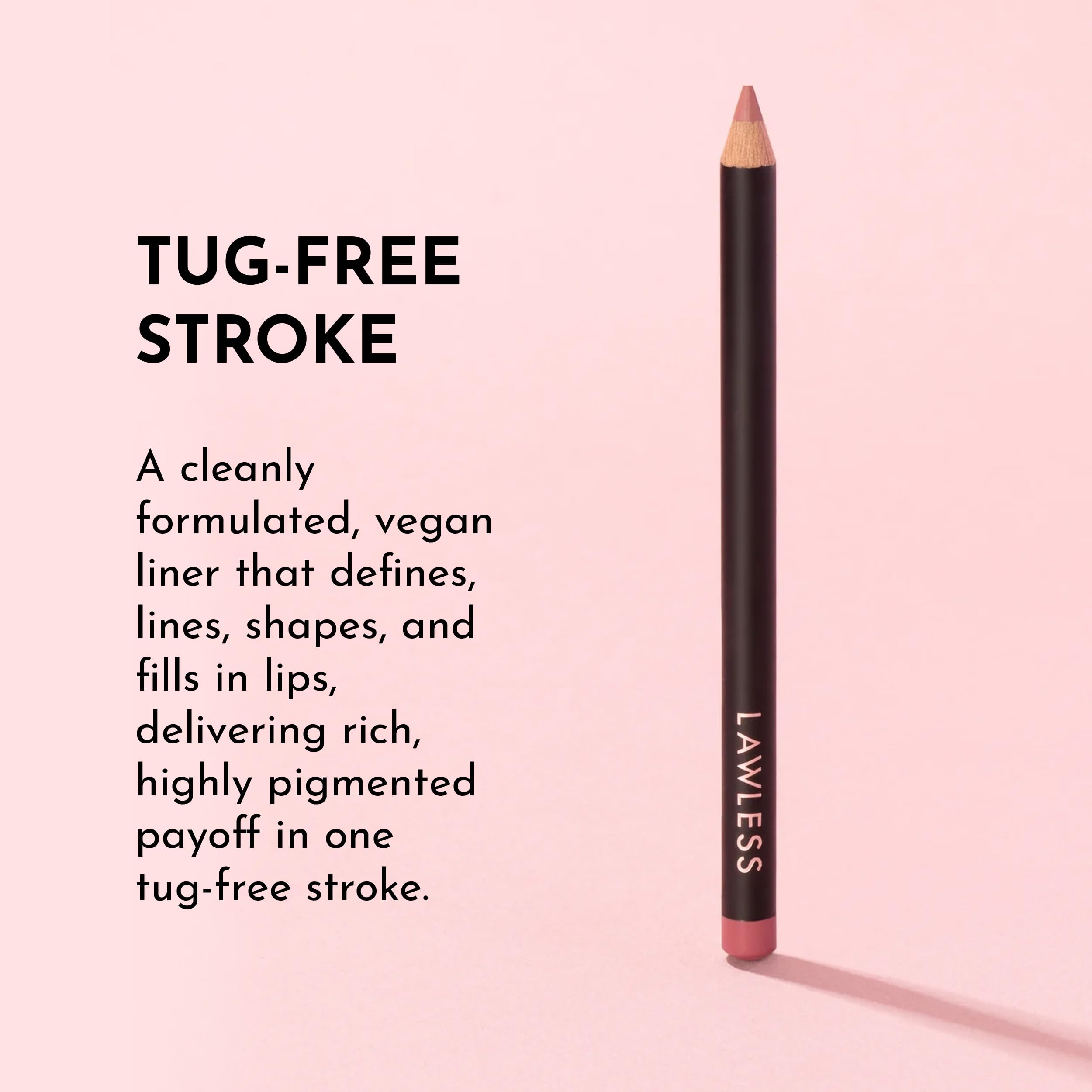 Lawless Forget the Filler Definer Liner – Pink Sand | Satin Finish Lip Liner