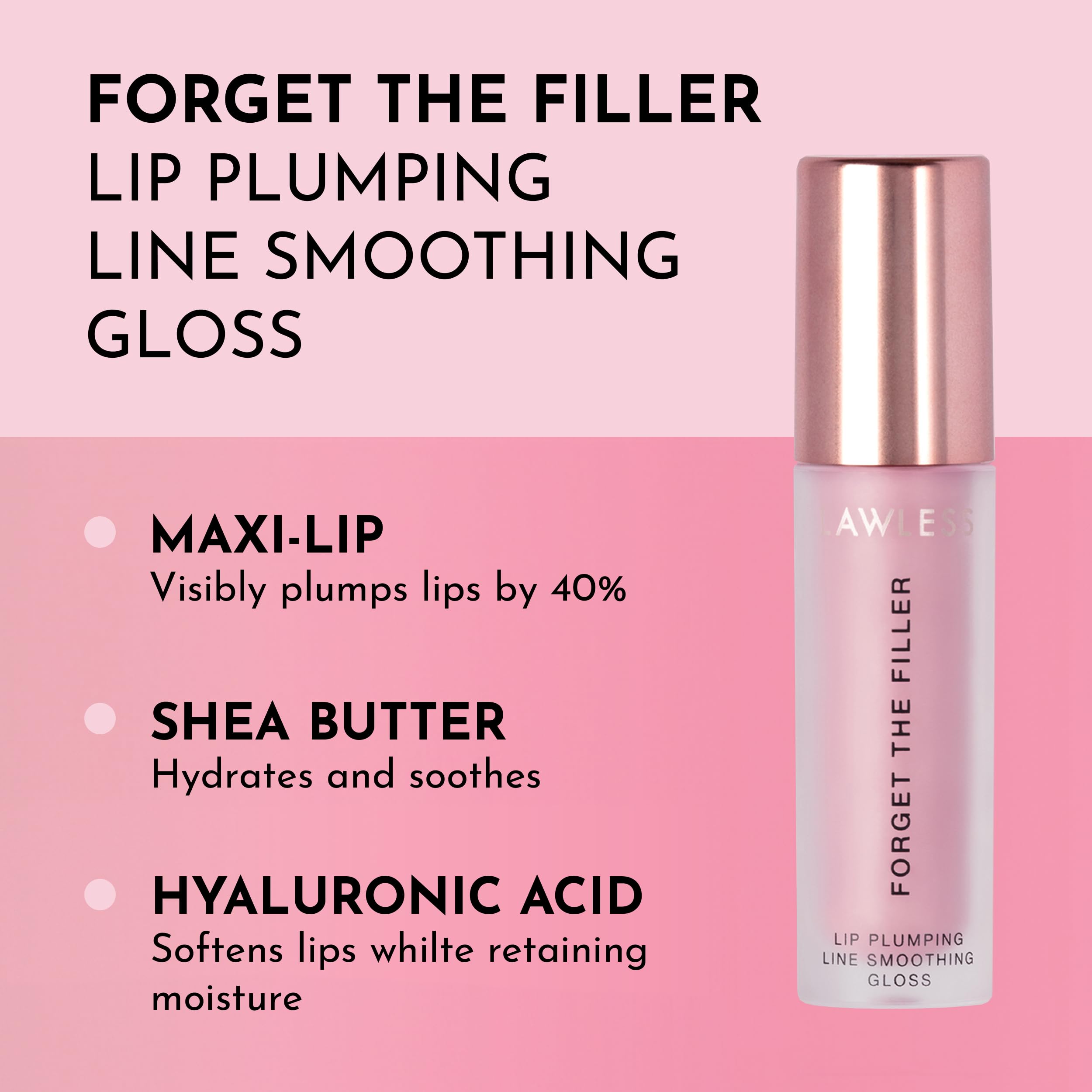 Lawless Forget The Filler Lip Plumper Line Gloss – Lavender Sorbet