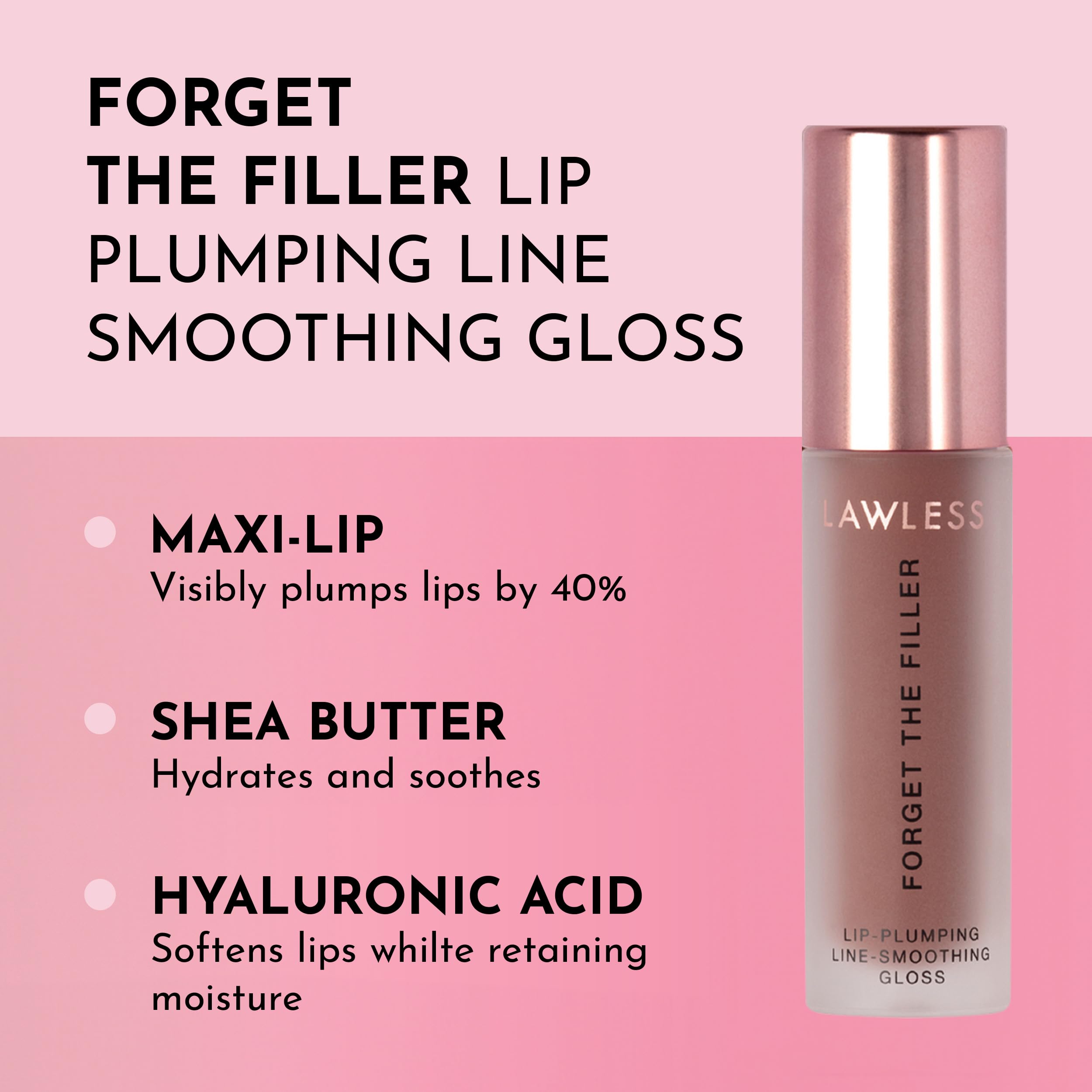Lawless Forget The Filler Lip Plumper Gloss – Maple Sugar Brown, 0.11 fl oz