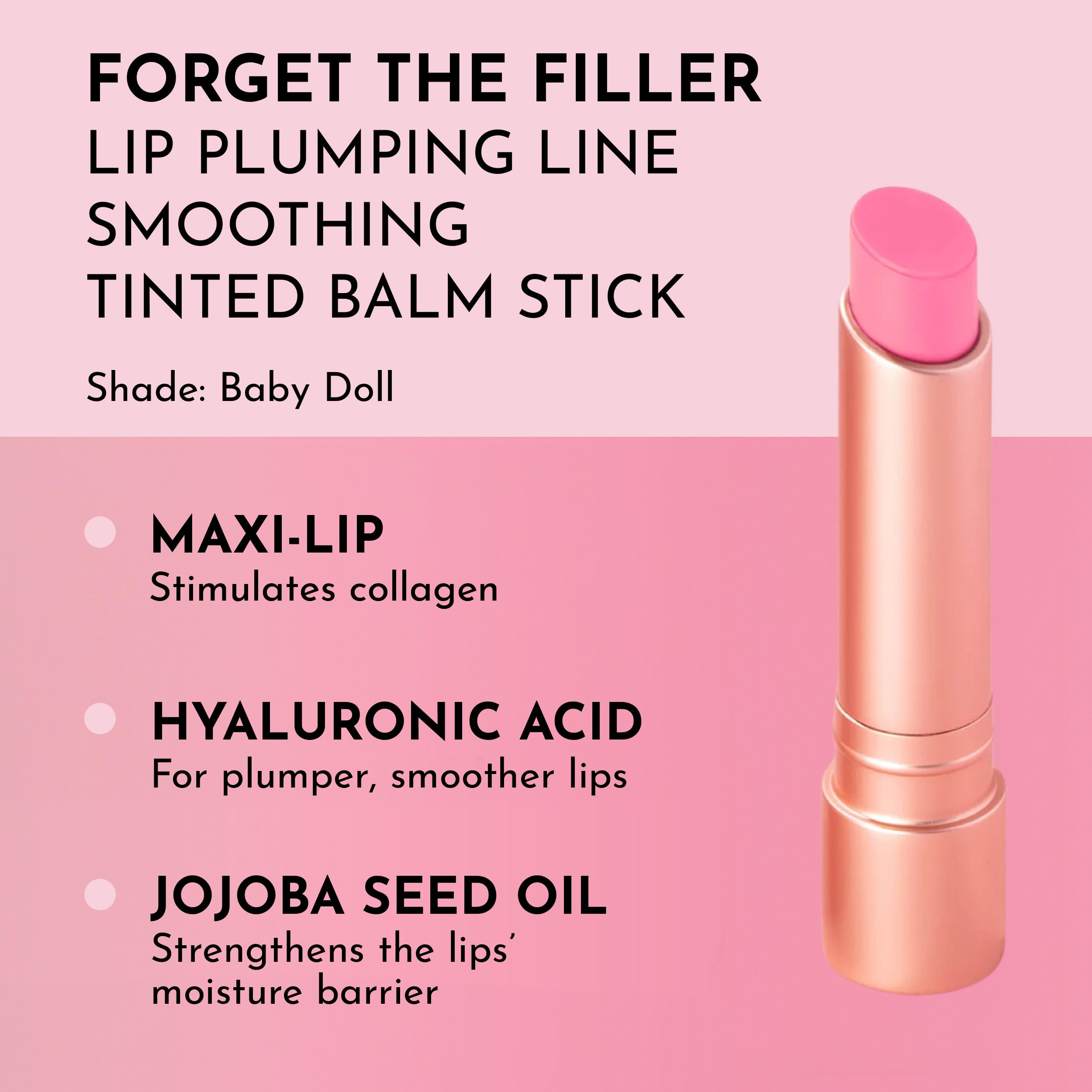 LAWLESS Forget the Filler Lip Plumping Balm – Baby Doll Pink, 0.09 oz