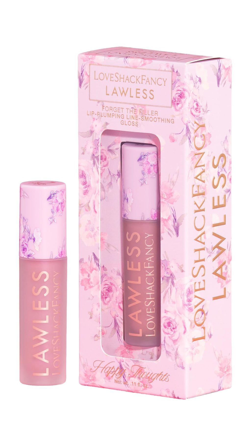 Lawless x LoveShackFancy Forget The Filler Lip Plumping Gloss – Happy Thoughts Pink