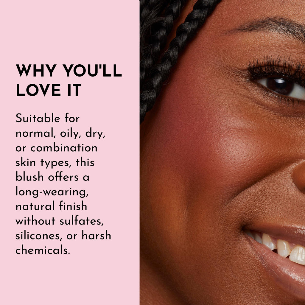 LAWLESS Make Me Blush Velvet Blush Dessert Rose | Talc-Free, Clean Formula, Natural Finish