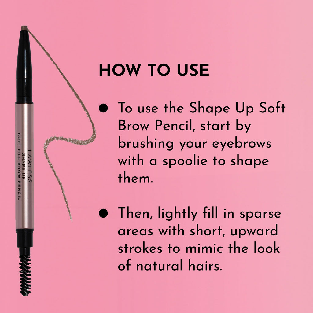LAWLESS Shape Up Soft Fill Brow Pencil – Teddy Bear Brown, Long-Wear Natural Definition