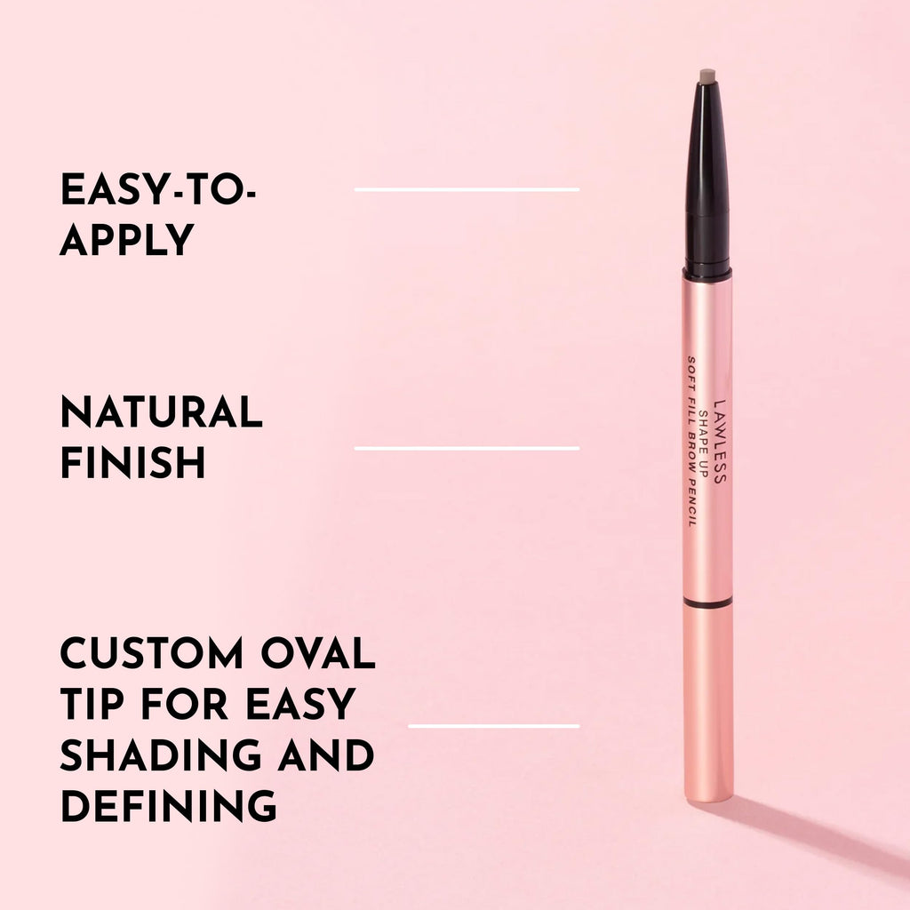 Lawless Shape Up Soft Fill Brow Pencil – Oak Brown, 0.005 oz – Natural, Long-Wear Definition