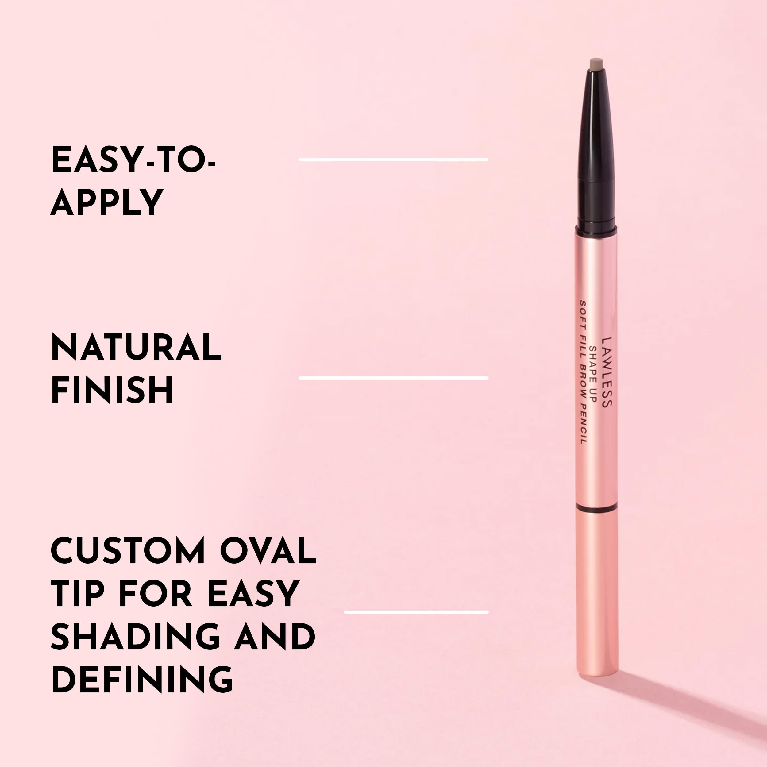LAWLESS Shape Up Soft Fill Brow Pencil – Teddy Bear Brown, Long-Wear Natural Definition