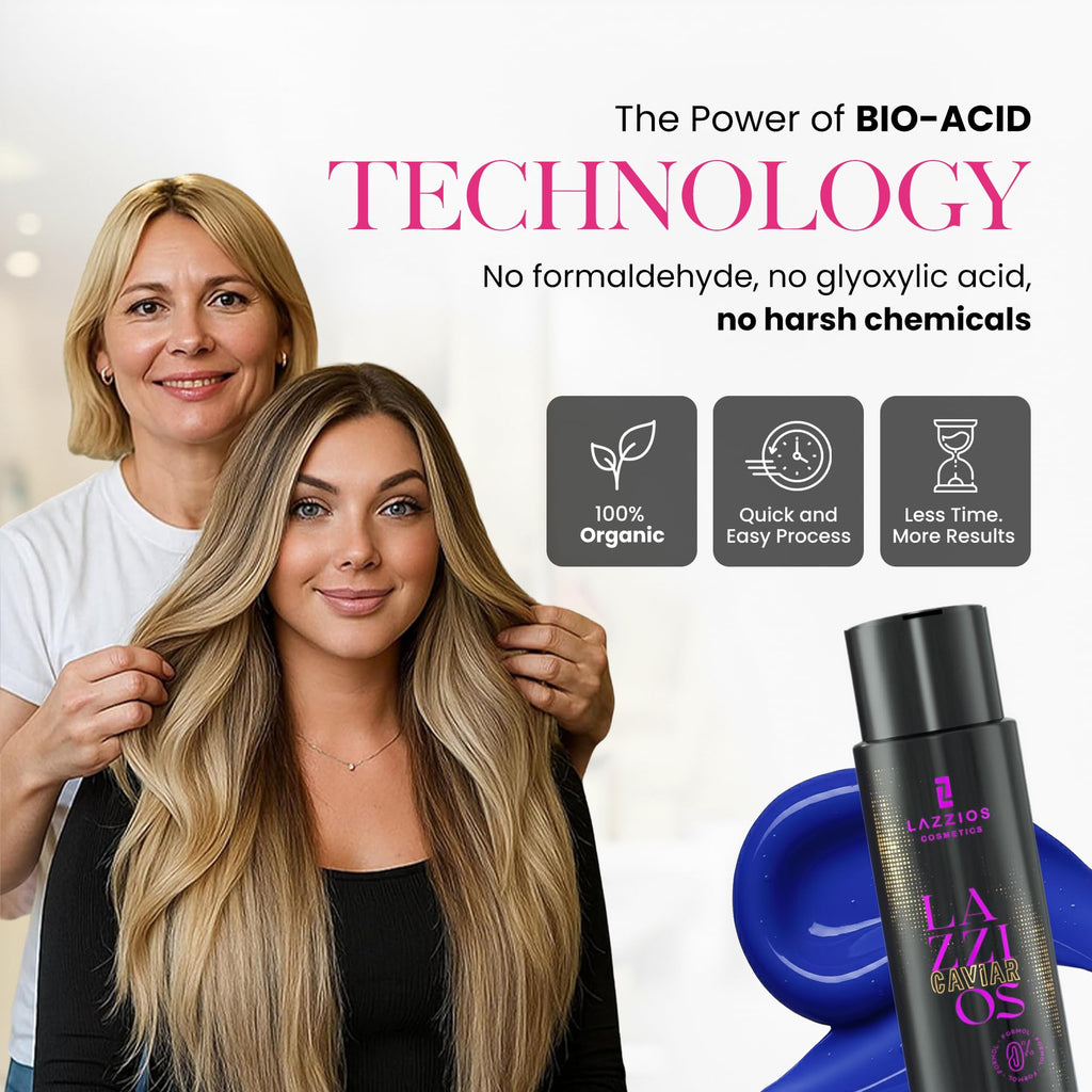 Lazzios Caviar Organic Hair Protein – Formaldehyde-Free Brazilian Keratin Treatment (500 ml)