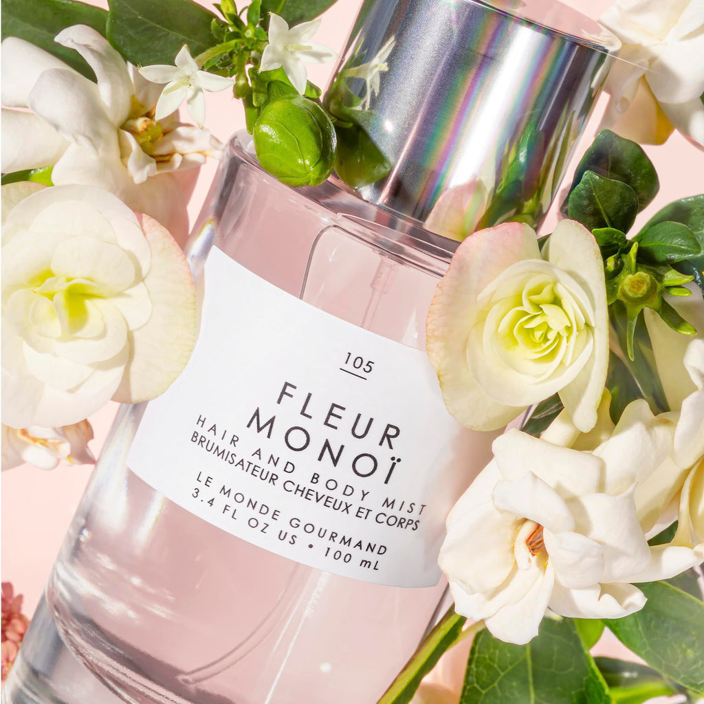 Le Monde Gourmand Fleur Monoi Hair & Body Mist – 3.4oz (100ml) | Gardenia, Coconut & Neroli