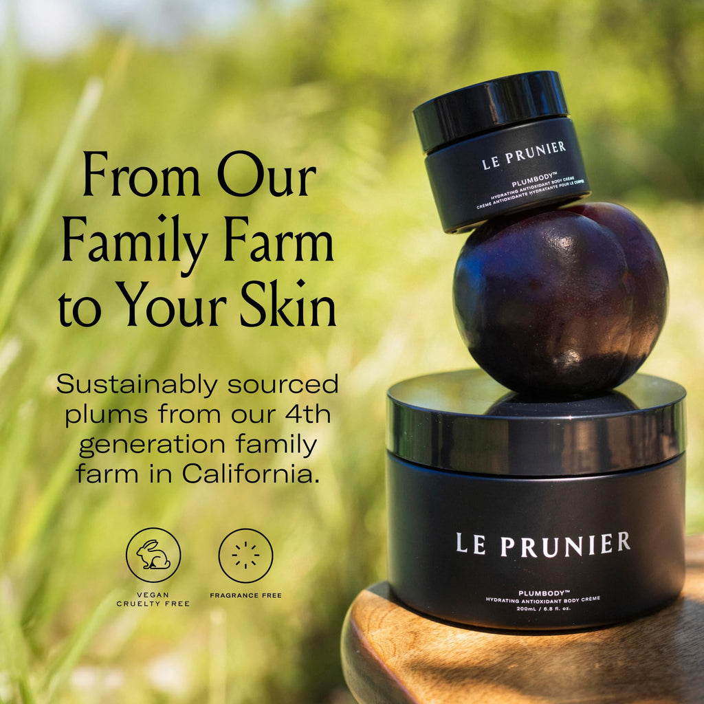 Le Prunier Plumbody – Clinically Proven Hydration & Firming Body Cream with Midnight Muir Plum Extract | Clean Vegan Lotion | 6.8 oz