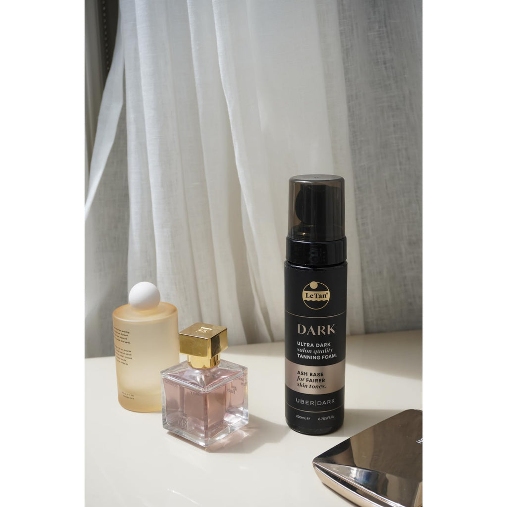 Le Tan Uber Dark Self Tanning Foam Ash Base – Deep Cool-Brown Tan (6.76 oz)
