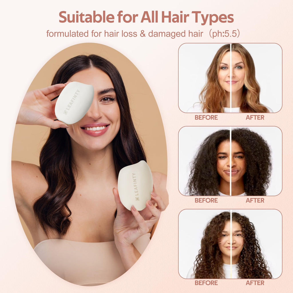Leafinty Rice Water Shampoo & Conditioner Bar for Hair Growth – Vegan, Natural, Thickening & Strengthening | 6.7 oz