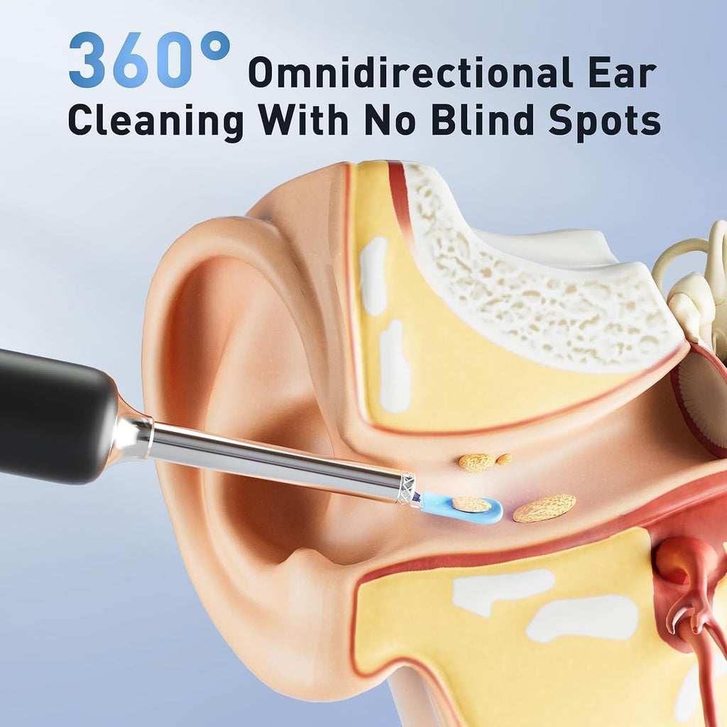 Lebbtl Ear Wax Removal System with 1080P Camera, 4 Modes, IPX5 Waterproof